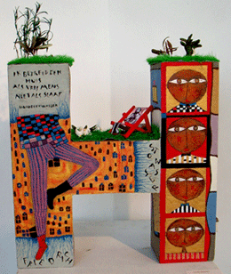 Copyright Cecile Soetaert naar Hundertwasser  3D letter